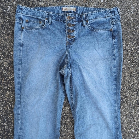 🔥4/$40 Vintage l.e.i bootcut jeans plus size 18 average button fly - Picture 7 of 8